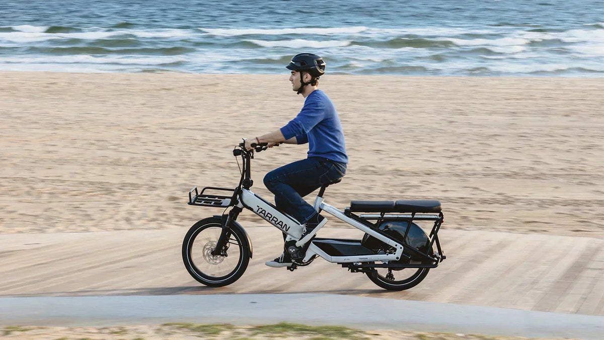 TARRAN-Lasten-E-Bike am Strand unterwegs