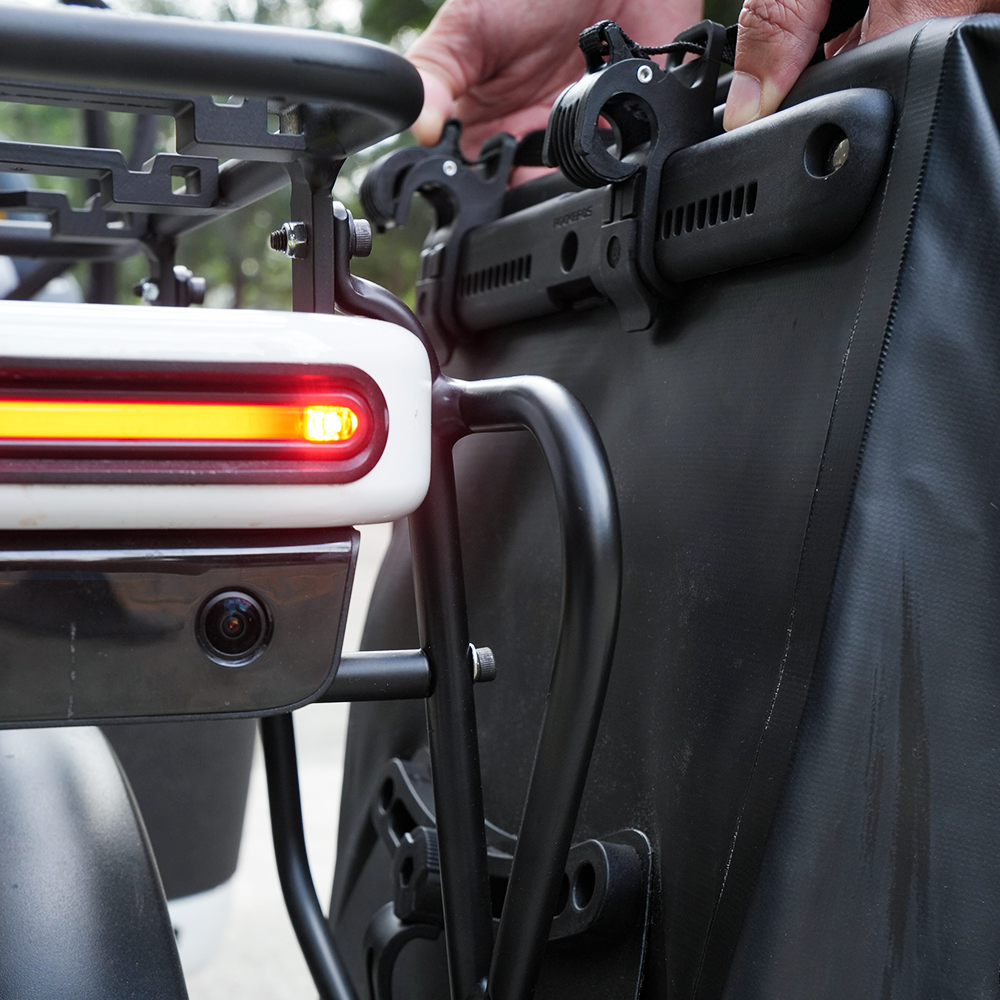 Zijwaarts laadbare bagagedrager voor fietstassen