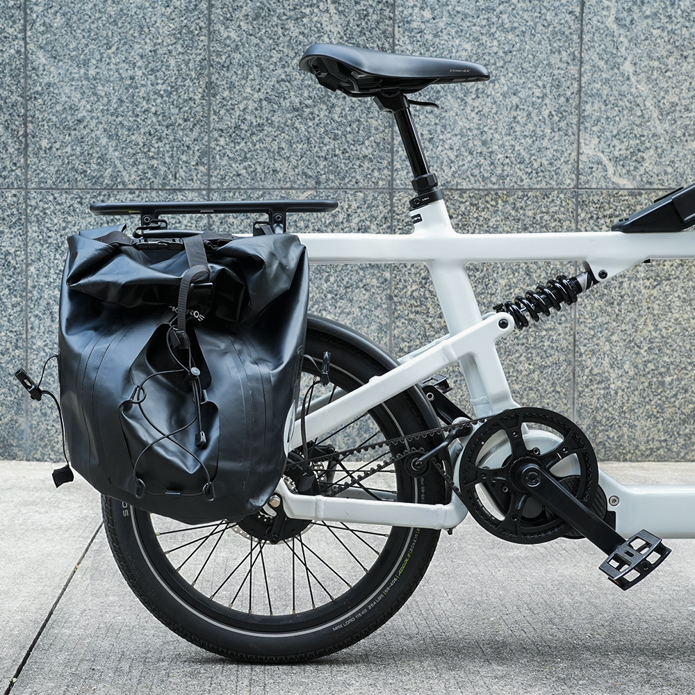 Zijwaarts laadbare bagagedrager voor fietstassen