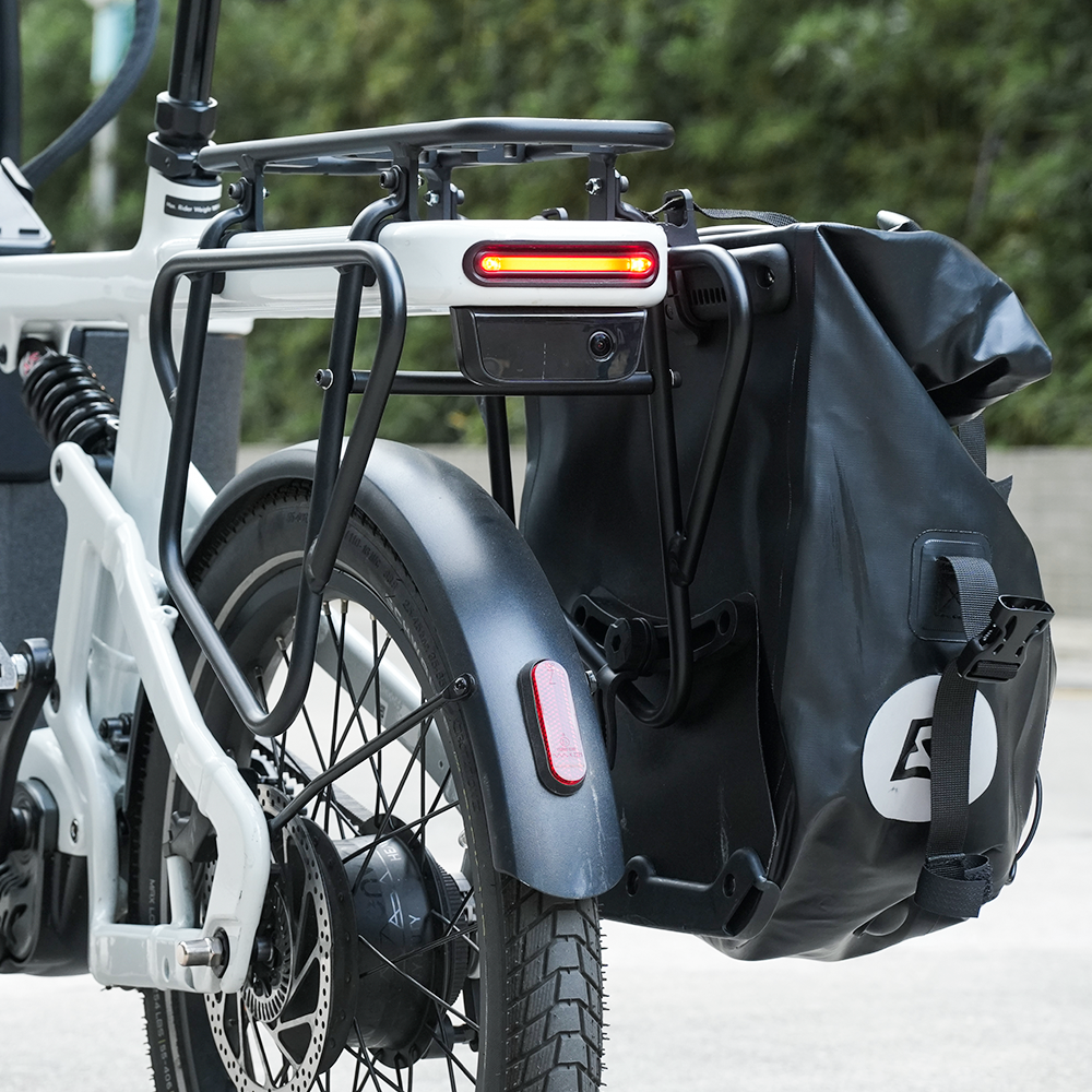 Zijwaarts laadbare bagagedrager voor fietstassen